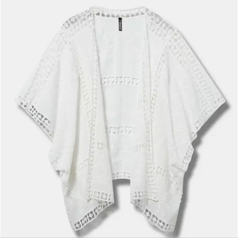 New-Tonal Embroidered Ruana - Picture 5 of 5